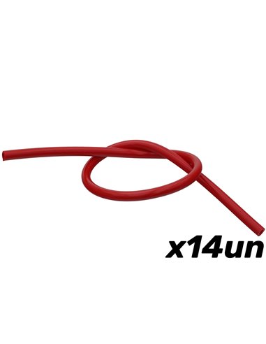 Tubo de gasolina Racepro de PVC Rojo 5mm X 8mm 14 unidades