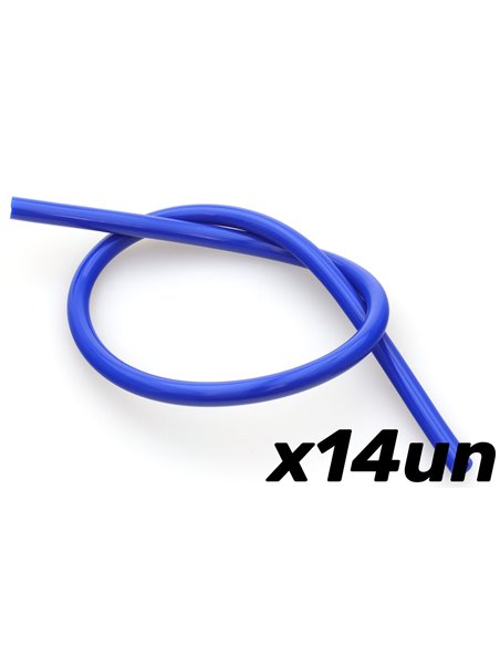 Tubo de gasolina Racepro de PVC Azul 5mm X 8mm 14 unidades