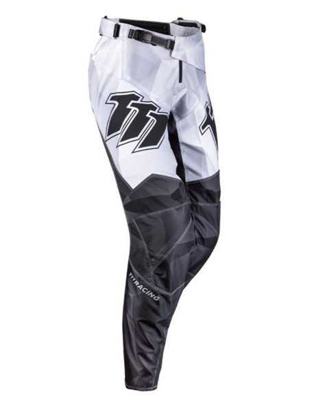 Pantalones 111Racing RAZOR BLACK 111.1 blanco y negro