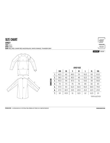 Jersey 111Racing SHARP RED 111.1 rojo y blanco