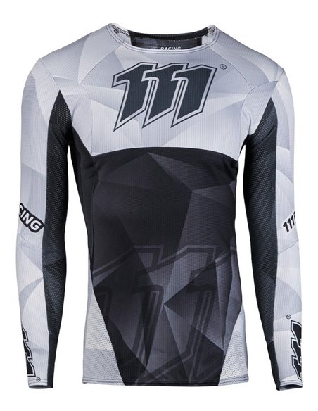 Jersey 111Racing RAZOR BLACK 111.1 blanco y negro