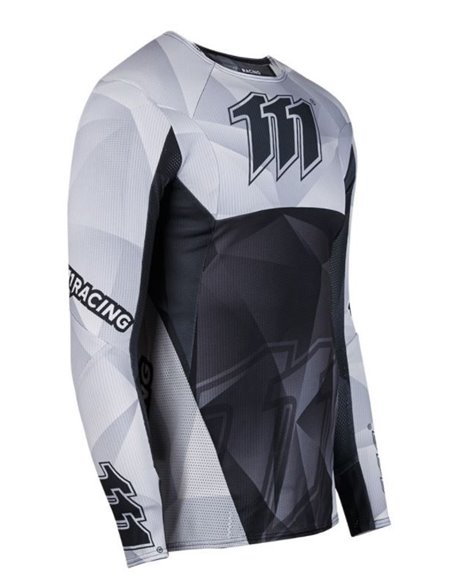 Jersey 111Racing RAZOR BLACK 111.1 blanco y negro