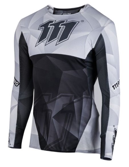 Jersey 111Racing RAZOR BLACK 111.1 blanco y negro