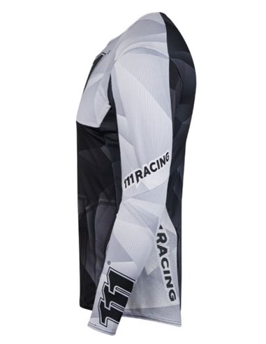 Jersey 111Racing RAZOR BLACK 111.1 blanco y negro
