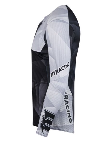 Jersey 111Racing RAZOR BLACK 111.1 blanco y negro