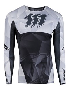 Jersey 111Racing RAZOR BLACK 111.1 blanco y negro