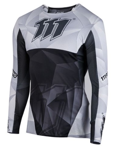 Jersey 111Racing RAZOR BLACK 111.1 blanco y negro