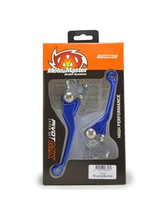 Juego de manetas de freno y embrague forjadas reversibles MOTOMASTER azules GASGAS HUSQVARNA (Braktec)