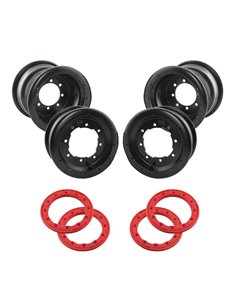 Pack llantas BPR 2x10" 2x9" con beadlock Goldspeed rojo