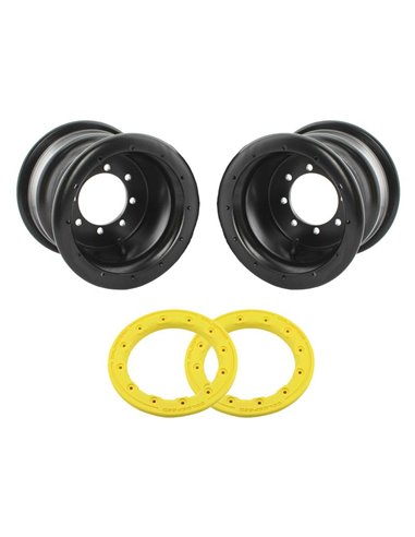 Pack llantas traseras BPR 9x8 con beadlock Goldspeed amarillo