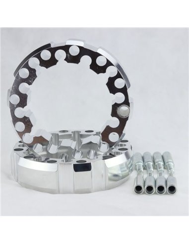 Separadores delanteros CROSSPRO 45mm Pulidos Polaris 4/156/145/137 (no compatible con RZR)