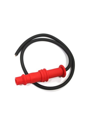 Conector de bujía recto con cable universal RACEPRO rojo