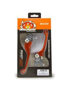 Juego de manetas de freno y embrague forjadas reversibles MOTOMASTER naranjas GASGAS HUSQVARNA KTM 65 85 KTM Freeride 250 350