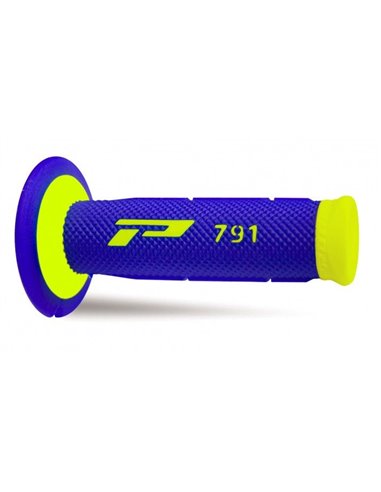 Puños para mando de gas PROGRIP 791-252 Azul Amarillo fluor doble densidad