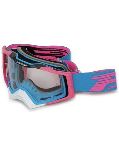 Gafas PROGRIP 3309TR-382 Azul Rosa Blanco + protector nariz