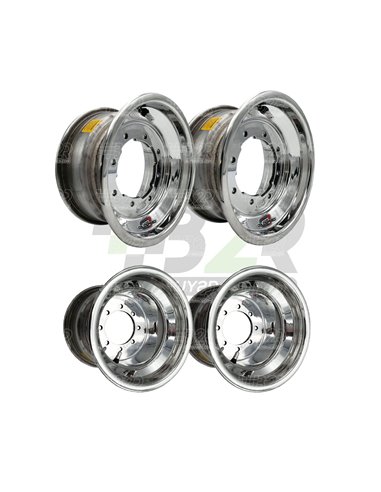 Pack llantas BPR Reforzadas PULIDAS 2U 2x10 + 2U 9X8