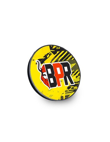Adhesivo tapa llanta BPR Amarillo 9"