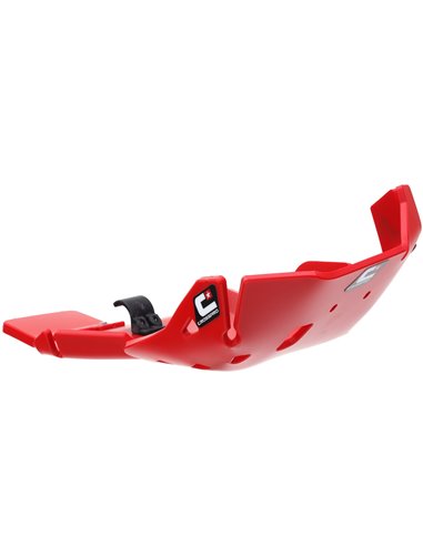 Protector de carter y bieleta hard enduro Crosspro DTC 8mm rojo RIEJU MR 250 300 20-24