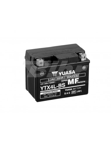 Batterie Combipack Yuasa YTX4L-BS (avec électrolyte)