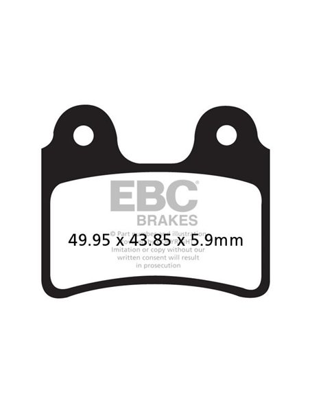 Pastilles de fre "TT" Sport de carboni Offroad EBC FA303TT