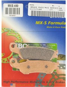 Pastilhas de freio de corrida sinterizadas EBC MXS450 de metal