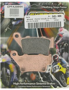 Plaquettes de frein en métal fritté série Epfa-Hh EBC EPFA208HH