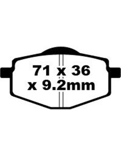 Brake Pad Fa-Tt Series Carbon Fiber Offroad EBC FA101TT