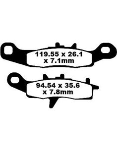 Pastilhas de freio de fibra de carbono Offroad EBC FA258TT