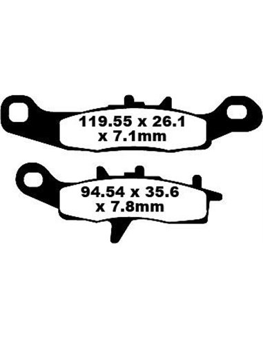 Brake Pad Fa-Tt Series Carbon Fiber Offroad EBC FA258TT
