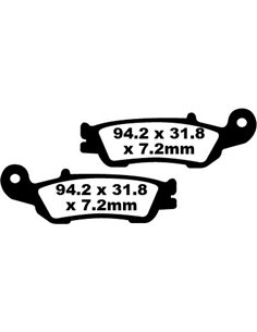 Brake Pad Fa-Tt Series Carbon Fiber EBC FA450TT