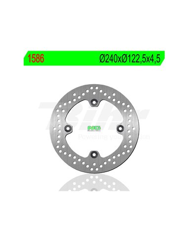 Brake disc NG 1586 240 x 122 x 4.0