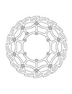 Support de repositionnement pour disque avant Dakar 298mm r Flame 320Mm MOTO-MASTER 111043