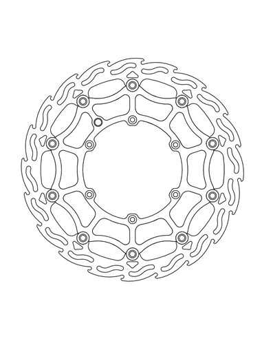 Suporte de reposicionamento para disco dianteiro Dakar 298mm r Flame 320Mm MOTO-MASTER 111043