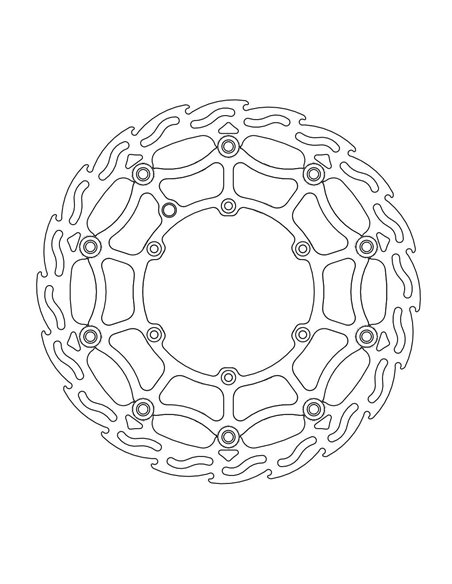 Soporte reubicador para disco delantero Dakar 298mm r Flame 320Mm MOTO-MASTER 111043