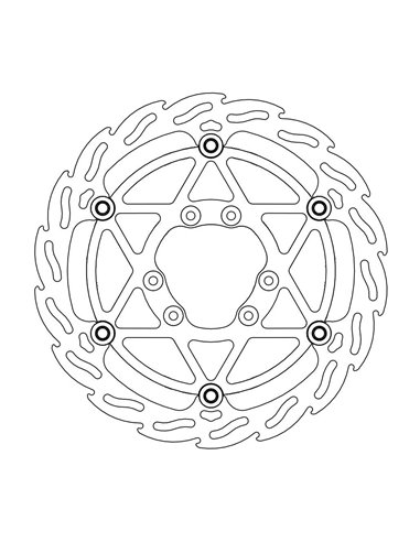 Disco de freio flutuante MOTO-MASTER 270 Ovs Flame Fr 112086