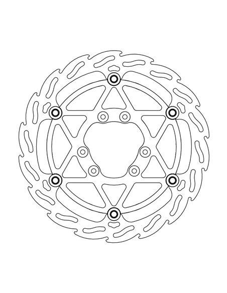 Disco de freno flotante 270 Ovs Flame Fr Disc MOTO-MASTER 112086