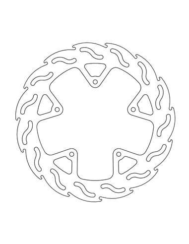 Rear brake disc Fix Flame Right MOTO-MASTER 110315