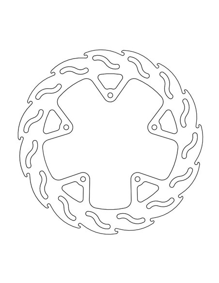 Rear brake disc Fix Flame Right MOTO-MASTER 110315