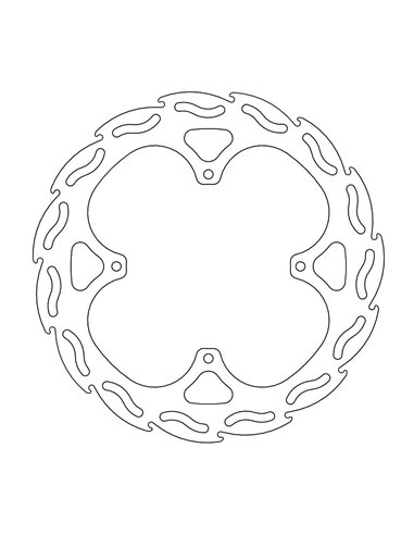 Rear brake disc Tm 125 - 530 MOTO-MASTER 110265