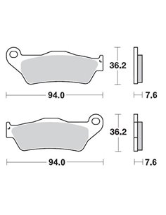 Pastilhas de freio dianteiro 093011 MOTO-MASTER