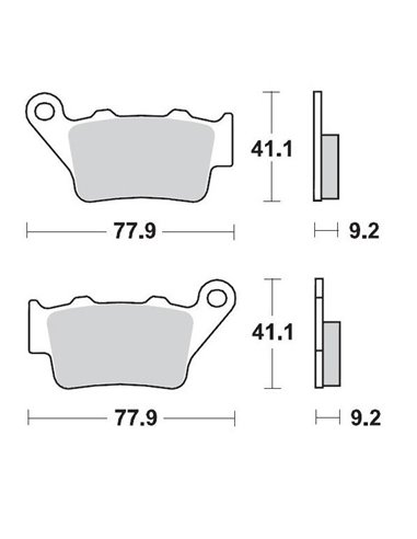 Rear brake pads 093212 MOTO-MASTER