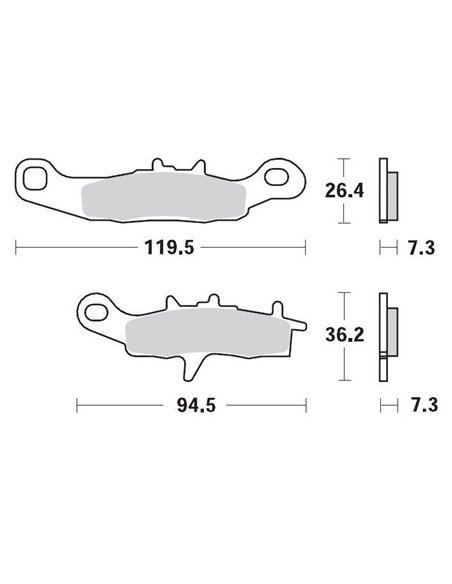Front brake pads 093912 MOTO-MASTER
