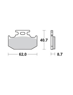 Pastillas de freno traseras Kawasaki MOTO-MASTER 092211