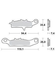 Plaquettes de frein avant Kawasaki MOTO-MASTER 095311