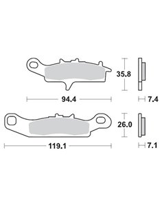 Plaquettes de frein avant Kawasaki MOTO-MASTER 095411