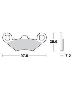 Pastilles de fre davanteres Polaris MOTO-MASTER 097.511