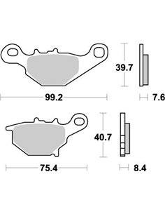 Pastilhas de freio traseiro Nitro MOTO-MASTER 094821