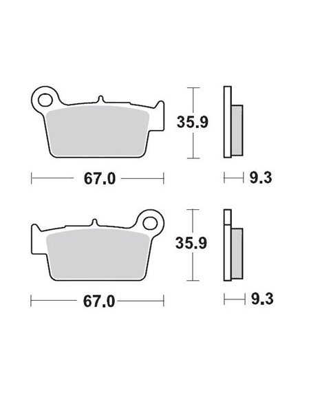 Sintered rear brake pads Race Mx MOTO-MASTER 094522