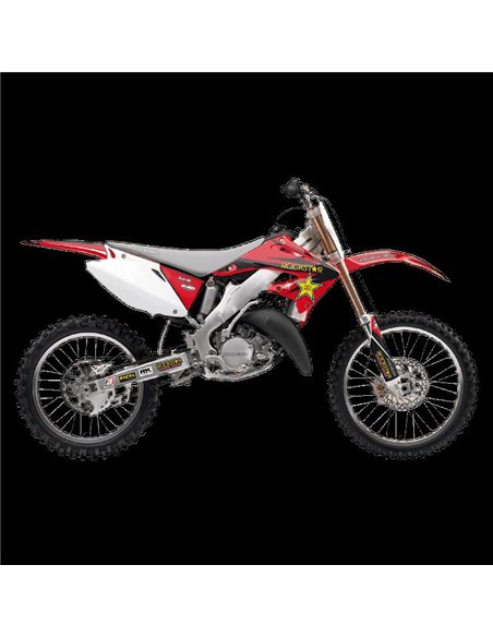 Kit déco Blackbird ROCKSTAR ENERGY ROUGE / NOIR / JAUNE CRF 250-450-ONLY ADHESIVES 2136L