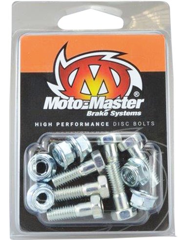 Front / Rear Brake Disc Screws M6X19 Hex + Nut MOTO-MASTER 012005
